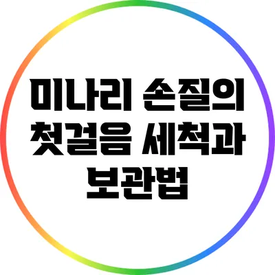 미나리 손질의 첫걸음: 세척과 보관법