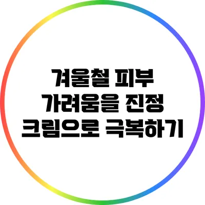 겨울철 피부 가려움을 진정 크림으로 극복하기