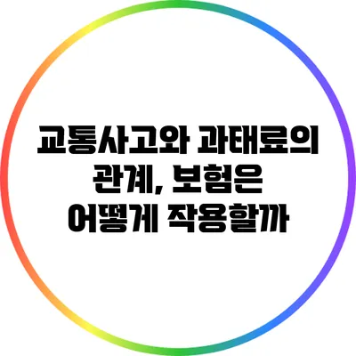 교통사고와 과태료의 관계, 보험은 어떻게 작용할까?