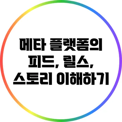 메타 플랫폼의 피드, 릴스, 스토리 이해하기