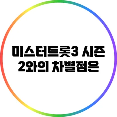 미스터트롯3 시즌 2와의 차별점은?
