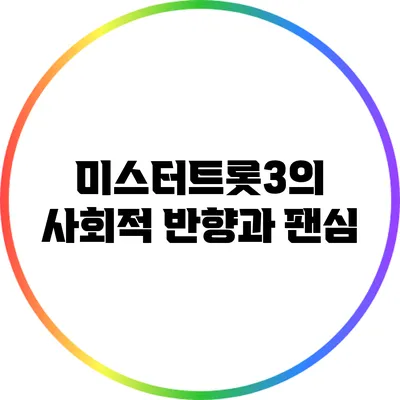 미스터트롯3의 사회적 반향과 팬심