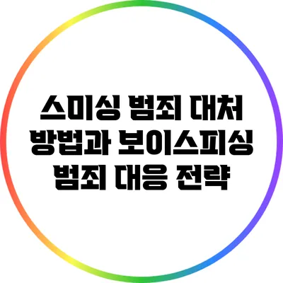 스미싱 범죄 대처 방법과 보이스피싱 범죄 대응 전략