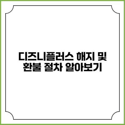 디즈니플러스 해지 및 환불 절차 알아보기