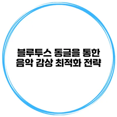 블루투스 동글을 통한 음악 감상 최적화 전략