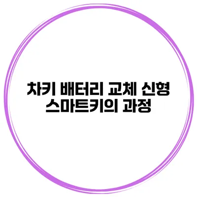 차키 배터리 교체 신형 스마트키의 과정